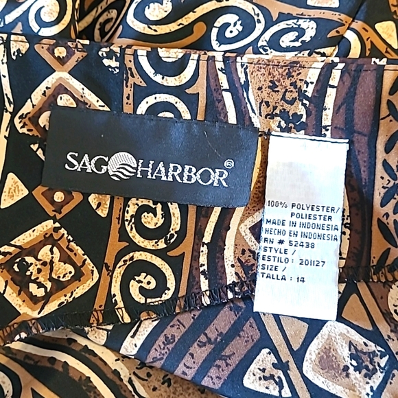 Vtg Tribal Print Shorts Romper L - Picture 4 of 7